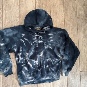 Y2K Blue Tie-Dye Hoodie